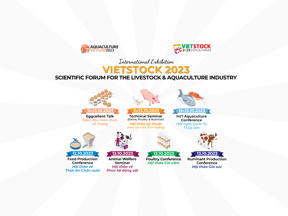 VIETSTOCK exhibition is organized by the world’s leading exhibition organizer – INFORMA MARKETS. VIETSTOCK is The Vietnam’s Premier International Feed, Livestock, Aquaculture & Meat Industry Show, part of the livestock exhibition series in Asia. 