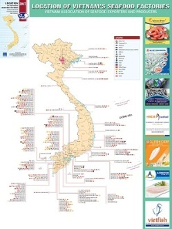 Trong các năm qua, Hiệp hội Chế biến và Xuất khẩu Thuỷ sản Việt Nam (VASEP) đã xuất bản ấn phẩm “Bản đồ Nhà máy Chế biến Xuất khẩu Thuỷ sản Việt Nam – The location of Vietnam Seafood Producers and Exporters” với nội dung gồm định vị thông tin của các nhà máy chế biến Thủy sản Việt Nam. 