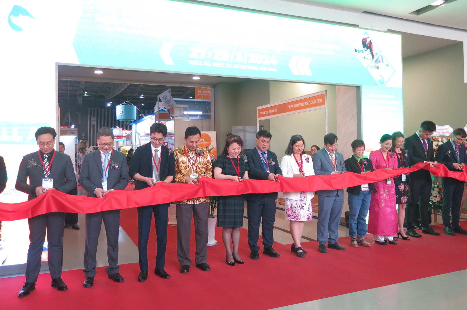 Triển lãm quốc tế chuyên ngành công nghệ, sản phẩm, dịch vụ chăm sóc thú cưng tại Việt Nam - Petfair Vietnam 2024 khai mạc sáng nay tại Trung tâm hội chợ và triển lãm Sài Gòn (SECC) (quận 7, TP.HCM).