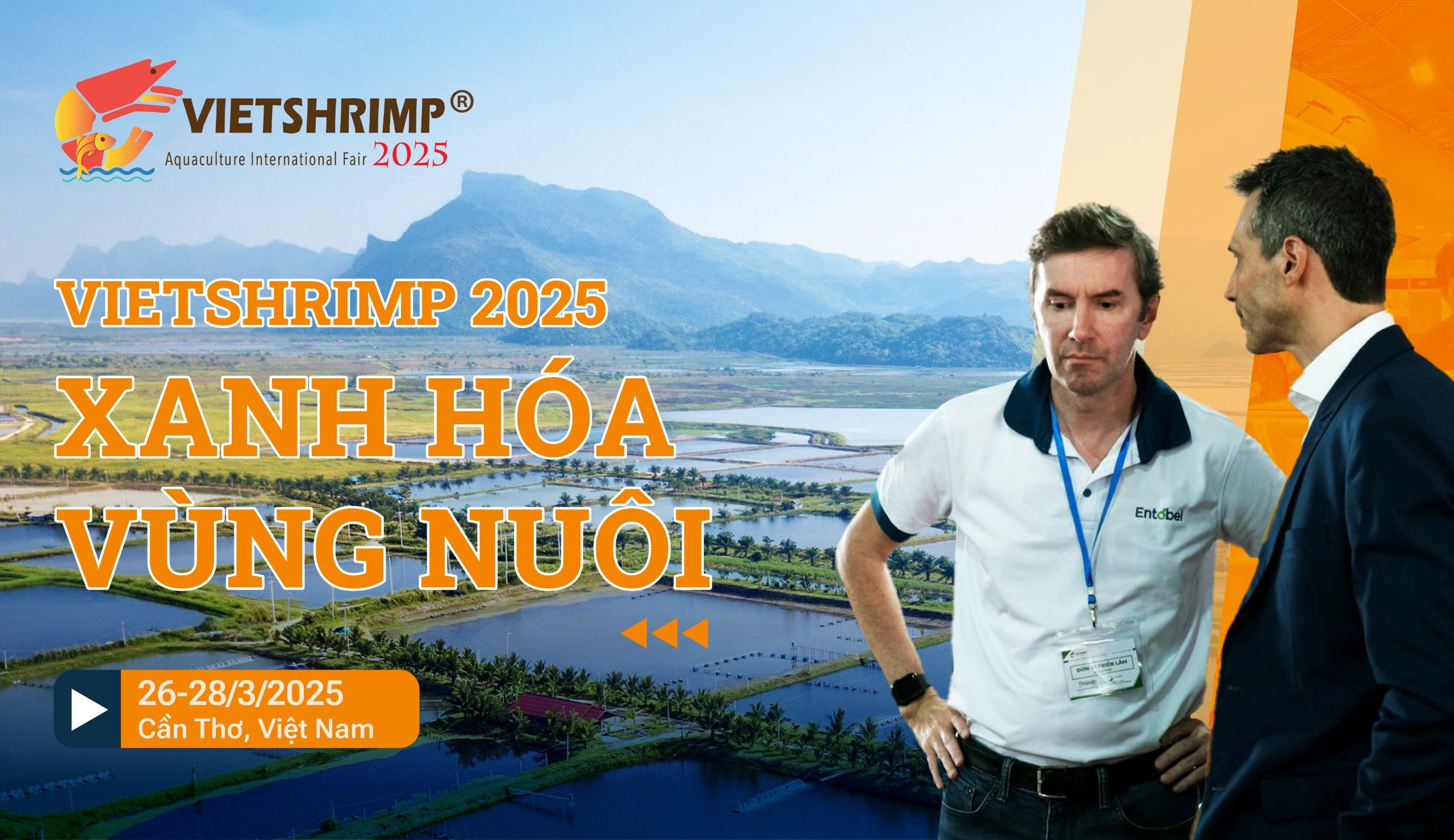 Với chủ đề “Xanh hóa vùng nuôi”, VietShrimp 2025 sẽ diễn ra tại TP Cần Thơ từ ngày 26 - 28/3/2025.  Đây là dịp để các nhà quản lý, các chuyên gia, doanh nghiệp và người nông dân gặp gỡ, trao đổi và tìm ra những giải pháp tháo gỡ những khó khăn thách thức, đưa con tôm trở lại quỹ đạo phát triển trên thị trường thế giới.